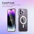 thumbnail image 2 of CASEFREAK Clear Silicone Case for iPhone 14 Plus (6.7") with Magnetic Ring MagSafe Compatible, 2 of 6