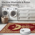 thumbnail image 5 of ODIKA 6'x9' Machine Washable Non-Slip Area Rug, Mystical Dragon Phoenix Fire Legendary Beast Floor Covering High Traffic Rug, Red, 724016, 5 of 5