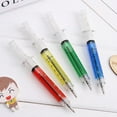 thumbnail image 2 of XISAOK 4Pcs Novelty Injection Syringe Gel Pen Ballpoint Black Ink Liquid Medical Style, 2 of 11
