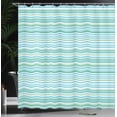 thumbnail image 3 of Ambesonne Geometric Shower Curtain, Sky Like Stripe Pattern, 69"Wx70"L, Soft Blue and Sky Blue, 3 of 4