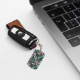 thumbnail image 6 of Naloa Rose Flowers Print Keyfob with Split Key Ring and Print Labels, Key Labels Key Chain Tags, Luggage Tags, Car Key Chain Ring Keyfob Gift, 6 of 7