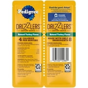 Pedigree Drizzlers Natural Turkey Flavor Savory Sauce Wet Dog, 2.1 oz Twin Pouch