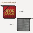thumbnail image 2 of Sikiie Happy New Year 2025 Pot Holders Kitchen Insulation Mats Heat Resistant Pot-Holder Oven Anti-Scald Pads for Cooking Baking, 7.1*7.1inch, 2 of 8