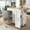White, variant on DTTRA 46" Kitchen Island with Drop Leaf and 3-Tier Pull Out Cabinet Organizer, Wood Rolling Kitchen Cart on Wheels with Internal Storage Racks, Towel Rack, 2 Drawers, for Kitchen and Dining Room