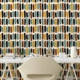 thumbnail image 3 of Ambesonne African Print Peel & Stick Wallpaper for Home, Retro Ethnic Strokes, 13"x100", Champagne and Multicolor, 3 of 6