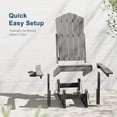 thumbnail image 6 of ACEGOSES Glider Outdoor Adirondack Chair with Smooth Motion and Cup Holder, Foldable 3-Position Adjustable HDPE Plastic for Patio and Deck, Gray, 6 of 8