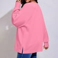 thumbnail image 4 of Fmbrln Womens Lightweight Hoodless Sweatshirts Long Sleeve Crew Neck Solid Sweatshirts Casual Loose Pullover Tops Pink XL, 4 of 9