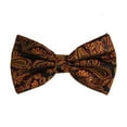 thumbnail image 3 of Bombay Brown and Black Paisley Silk Bow Tie and, 3 of 3