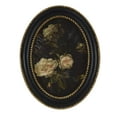 thumbnail image 6 of Home Decor Collection Black Round Wall Art or Tabletop, White Rose Floral Print by Antoine Monnoyer with Gold Beaded Frame, Classic Decorative Artwork, 6x8, 6 of 7
