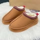thumbnail image 2 of Zapatillas de lana para mujer, pantuflas de lana con plataforma cálida, zapatillas de piel de oveja para mujer, zapatos de mujer 2023, 2 of 4