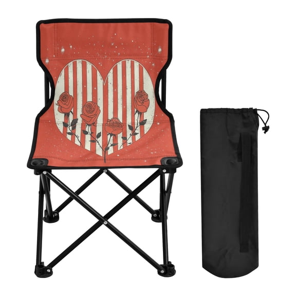 BZSMCE Camping Chairs Modern Berry Good Time Pattern Folding chair