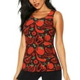thumbnail image 2 of Uemuo Tomatoes And Chili Pattern Workout Tank Tops for Women Breathable Moisture-wicking tank top Sleeveless Running Loose Fit Yoga Tops Active Shirts Sports Gym Exercise, 2 of 9