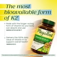thumbnail image 3 of MegaFood Vitamin K1 & K2 - Vitamin K2 MK7 from Fermented Chickpeas, Works with Calcium in Your Body to Support Healthy Bones, Supports Heart Health, Vegan - 60 Capsules, 60 Servings, 3 of 8