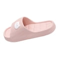 thumbnail image 2 of WAVSUF Women's Platform Slippers, Lightweight Slide On Waterproof Indoor Bathroom Shower Shoes Pink 5.5-7, 2 of 9