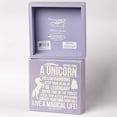 thumbnail image 3 of Advice from a Unicorn - Primitives by Kathy 6 in x 6 in Purple Wooden Box Sign, 3 of 3