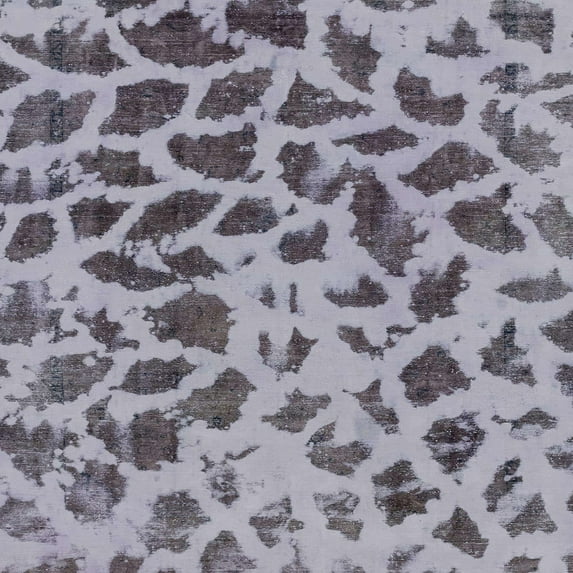 Ahgly Company Machine Washable Indoor Square Abstract Blue Gray Area Rugs, 4' Square