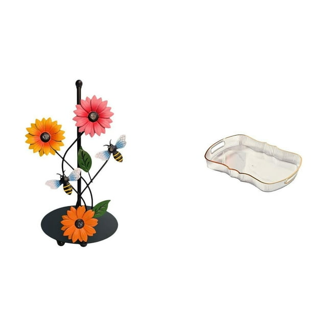 Dispensador de toallas de papel antideslizante vertical con soporte para pañuelos, ideal para servir comida en casa, como bandeja para baño, frutero o