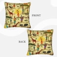 thumbnail image 3 of Bingfone Ethnic African Linen Throw Pillow Covers Cushion Case Pocket Button Vintage Farmhouse Pillowcase for Sofa Couch Bed 20"x20", 3 of 9