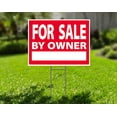 thumbnail image 1 of Headline Sign - Yard Sign,"for Sale by Owner" Sign with H-Frame, 18 x 24 Inches, Red and White (4728), 1 of 3