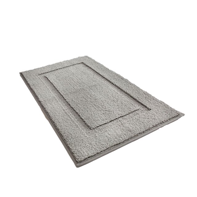 Bearachild Alfombra de baño con fuerte absorción de agua y alfombra de baño de textura suave, absorbente y lavable Juegos de accesorios de baño Gris claro 40*60cm