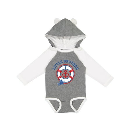 

Inktastic Nautical Little Brother Gift Baby Boy Long Sleeve Bodysuit