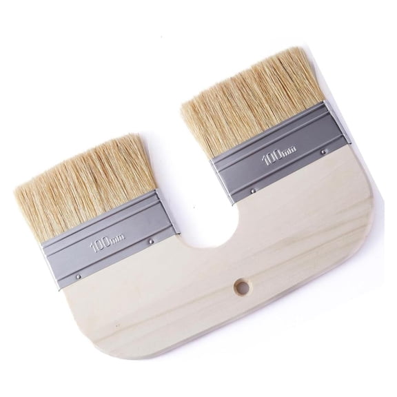 YIEMEEN Double Head Limewash Brush U Shape Grip Natural Bristles For Smoothly Paintings