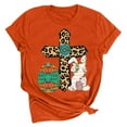 thumbnail image 1 of RKSTN Hauts pour Femmes 2024 Imprimé Ufs de Pâques Manches Courtes Col Rond Mode Couleur Unie Blouse Ample Douce Grande Taille, 1 of 3