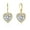 Gold A, variant on 14K Gold Plated Heart Dangle Earrings Hypoallergenic Cubic Zirconia Drop Earrings for Women,