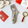 thumbnail image 2 of Christmas Socks Women Super Soft Cute Plush Ear Christmas Print High Socks Cozy Christmas Socks, 2 of 4