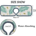 thumbnail image 4 of SKYSONIC Faucet Absorbent Mat 3 Pcs Palm Leaves and Geometric Elements Kitchen Faucet Splash Catcher Washable Counter Drying Pads Behind Faucet for Kitchen Bathroom, 4 of 7