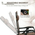 thumbnail image 6 of Resenkos Zero-Gravity Recliners, Foldable Outdoor Loungers with Pillow, Cup & Phone Holder, Relaxation, Perfect for Patios,Brown, 6 of 11