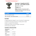 thumbnail image 2 of Thermostat - Compatible with 2007 - 2014, 2021 - 2023 Cadillac Escalade 2008 2009 2010 2011 2012 2013 2022, 2 of 2