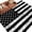 Black White, variant on Large Area Rugs for Living Room Bedroom, Black American Flag 5'x8' Rug Washable Carpet Runner Indoor Outdoor, Vintage USA Flag Non Slip Floor Mats Rug for Kitchen, Bathroom