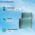 thumbnail image 6 of Armored 12 Strand Indoor Fiber Optic Distribution Cable, 10Gbit, OM3 50/125 Multimode, Corning Optical Fiber, Riser Rated, Aqua, Spool, 500 foot, 6 of 8