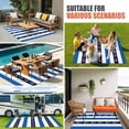 thumbnail image 4 of Anchor Stripe Outdoor Rug for Patio/Deck/Porch, Non-Slip Large Area Rug 3 x 5 Ft, Navy Blue Nautical Coastal White Sea Indoor Outdoor Rugs Washable Area Rugs, Reversible Camping Rug Carpet Runner, 4 of 8