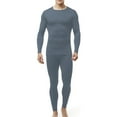 thumbnail image 2 of Men's Winter Microfiber Thermal Fleece Lined Ultra Soft Long Johns Underwear 2 Pcs Set Gray, 2 of 4