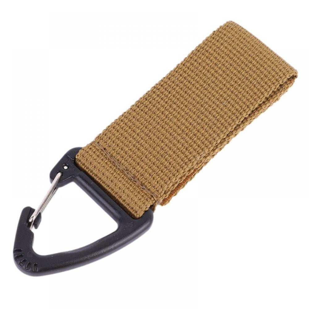 Nylon Tactical Molle Belt Carabiner Key Holder Camp Bag Hook Strap Buckle J0Q0 