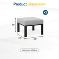 thumbnail image 4 of Heynemo Patio Metal Ottomans Footstools Set of 2, Outdoor Footrest Set with Removable Cushions for Couch, Black, 4 of 7