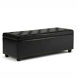 Wyndenhall franklin 48 inch wide contemporary rectangle storage ottoman discount