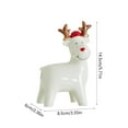 thumbnail image 2 of 2025 Ceramic Christmas Luminous Decoration - White Reindeer/Santa Figurine with Warm Light for Holiday Scene Decor, Night Light Ornament, 2 of 5