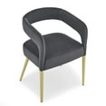 thumbnail image 2 of Intexca 2-Piece Hollow Backrest Accent Chair, Flannelette Fabric with Armrests, 2 of 5