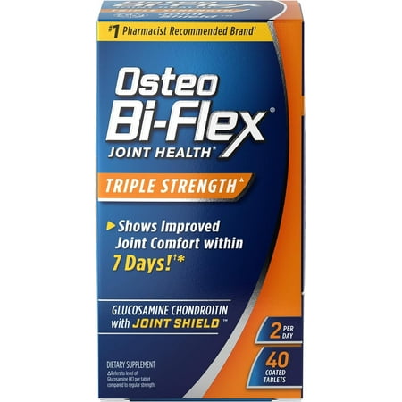 Osteo Bi-Flex Triple Strength Glucosamine Chondroitin with Vitamin C Joint Health Supplement, 40 ct