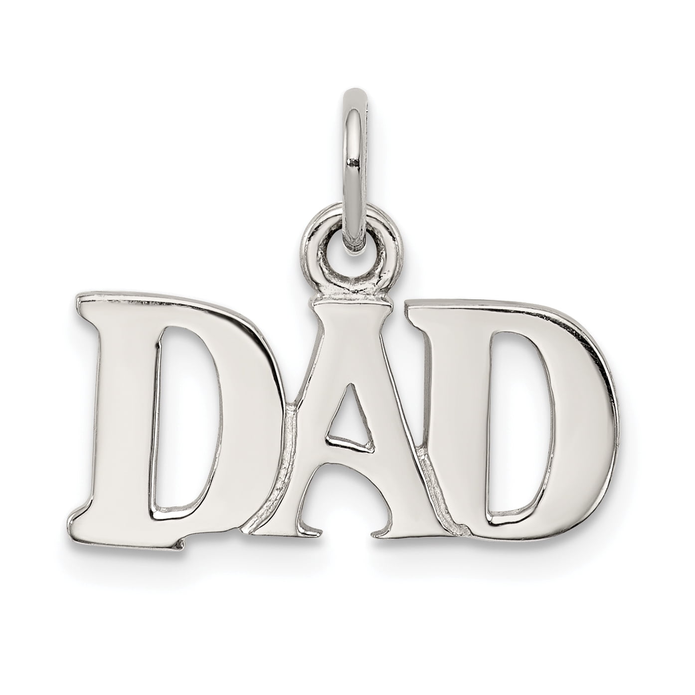 925 Sterling Silver Dad Charm Necklace 