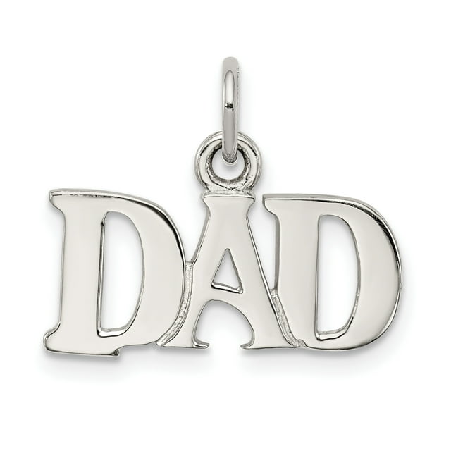 Collier Pendentif Charme Papa en Argent Sterling 925 pour Homme
