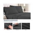 thumbnail image 3 of Juego de sabanas matrimoniales Bluelander de 4 piezas color negro Bluelander CBHH-0166, 3 of 4