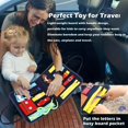 thumbnail image 4 of Tablero ocupado para niños pequeños, juguetes para aprender habilidades motoras finas, tablero sensorial educativo con hebillas, actividades para niños pequeños para viajar, coche, avión Xemadio WMZL-1331-1, 4 of 6