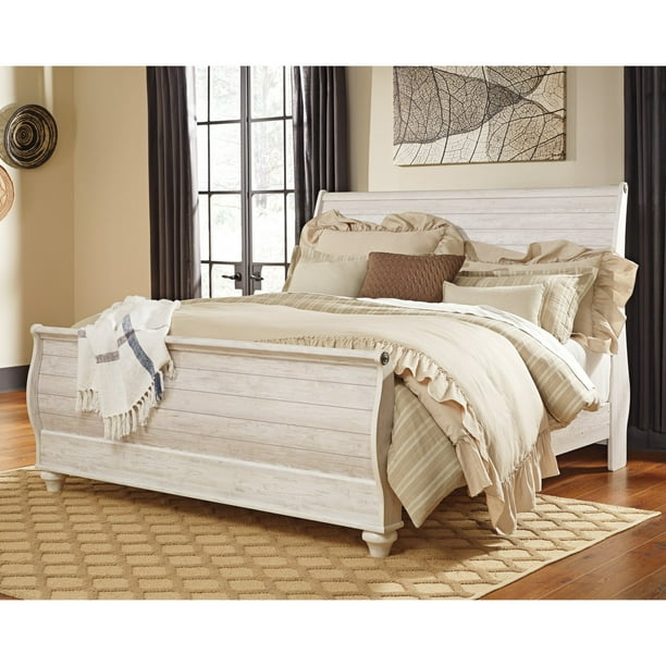 Signature Design By Ashley Willowton Sleigh Bed Walmart Com Walmart Com