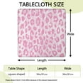 thumbnail image 2 of Pink and Pink Of Leopard Print Square Fitted Tablecloth with Elastic Edge,Square Table Cover,Washable Elastic Table Cover for Home Kitchen Party Decor 36"x36", 2 of 6