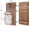 thumbnail image 3 of 2 piezas Apppques Lantern Mason Jar Lights Decoración de pared, con flores artificiales Luces LED para jardín al aire libre Dormitorio interior Hogar Sala de estar Chris, 3 of 4
