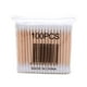 thumbnail image 1 of Hisopo de algodón, 100 piezas de doble cabeza de madera de maquillaje hisopo de algodón para oreja multifuncional Jadeshay A, 1 of 8